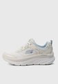 Tenis Running Marfil-Blanco-Celeste SKECHERS D'Lux Walker de Skechers