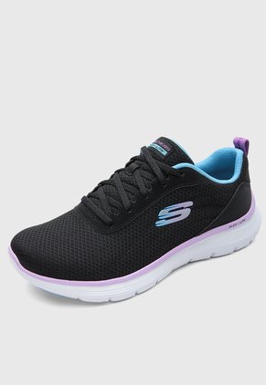Tenis SKECHERS Sport Flex Appeal 5.0  Negro
