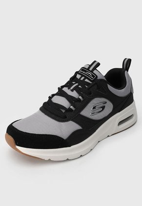 Tenis Lifestyle Gris-Negro-Crema SKECHERS Skech-Air Court - Yatton