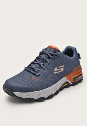 Tenis de Senderismo Azul-Gris-Naranja Skechers Max Protect-Paragon