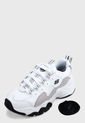 Tenis Lifestyle Blanco-Gris-Negro Skechers D lite de Skechers