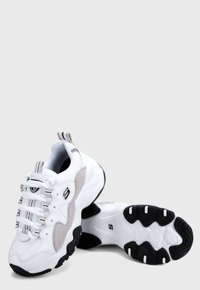 Tenis Lifestyle Blanco-Gris-Negro Skechers D lite