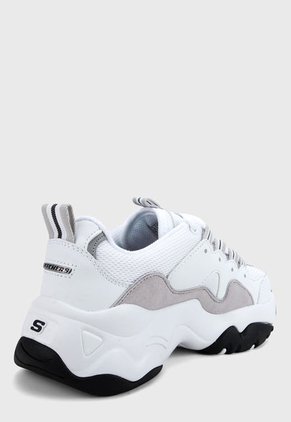 Tenis Lifestyle Blanco-Gris-Negro Skechers D lite