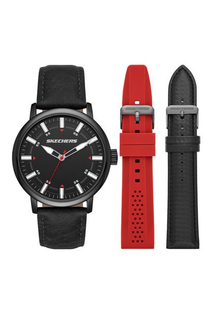 Relojes Skechers Hombre. Poliuretano Negro SR9068