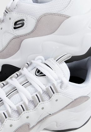 Tenis Lifestyle Blanco-Gris-Negro Skechers D lite