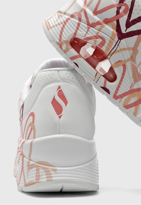 Tenis Lifestyle Blanco-Rosa-Coral Skechers Street Uno - Spread the Love