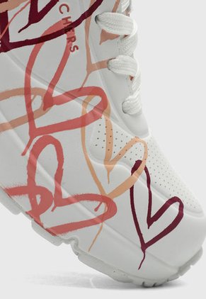 Tenis Lifestyle Blanco-Rosa-Coral Skechers Street Uno - Spread the Love