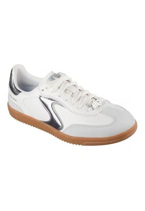 Tenis Skechers Hotshot Casual Para Mujer Color Blanco Plata