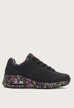 Tenis Lifestyle Negro-Multicolor Skechers Uno-Loving Love