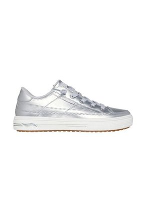 Tenis Skechers Mujer Arch Fit Arcade Veganos Gris Metálico