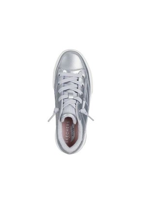 Tenis Skechers Mujer Arch Fit Arcade Veganos Gris Metálico