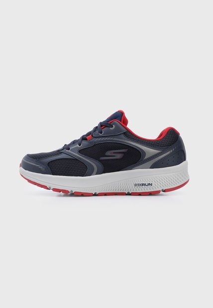 Tenis Running Azul-Gris-Rojo Skechers