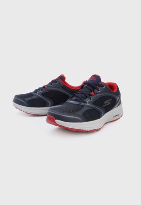 Tenis Running Azul-Gris-Rojo Skechers