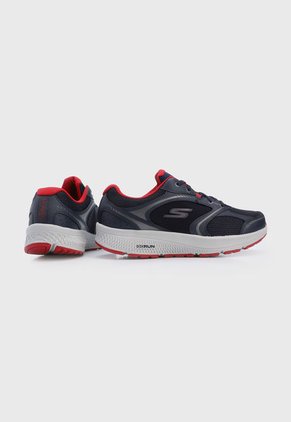 Tenis Running Azul-Gris-Rojo Skechers