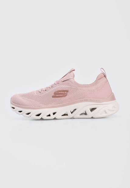 Tenis Training Rosa-Blanco Skechers Glide Step