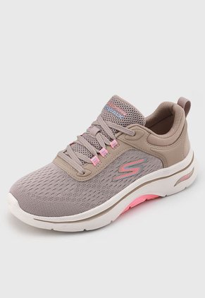 Tenis Lifestyle Taupe-Beige-Coral SKECHERS Go Walk Arch Fit 2.0 - Balin