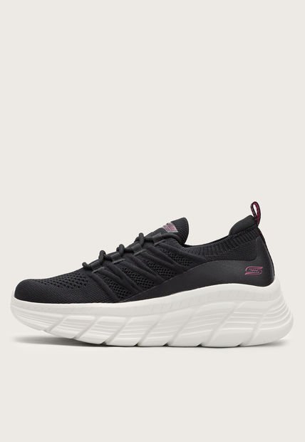 Tenis Lifestyle Negro-Fucsia-Blanco Skechers BOBS B Flex Hi - Leveled Ground