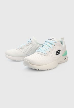 Tenis Training Blanco-Verde Menta Skechers Skech-Air Dynamight