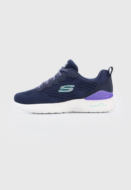 Tenis Training Azul-Blanco-Lila Skechers Skech-Air Dynamight