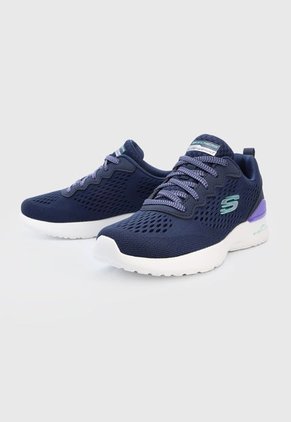 Tenis Training Azul-Blanco-Lila Skechers Skech-Air Dynamight