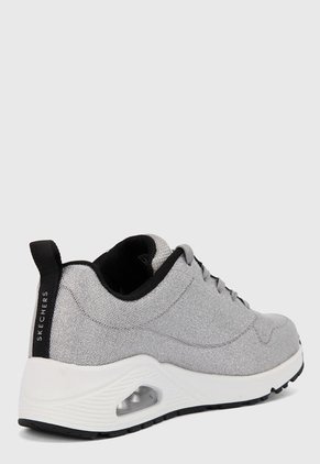 Tenis Lifestyle Plateado-Blanco-Negro Skechers Diamond Shatter