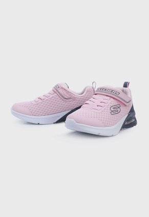 Tenis Running Rosa-Blanco-AzulSkechers Kids Microspec Max