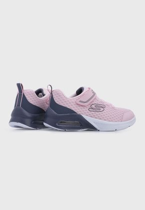 Tenis Running Rosa-Blanco-AzulSkechers Kids Microspec Max