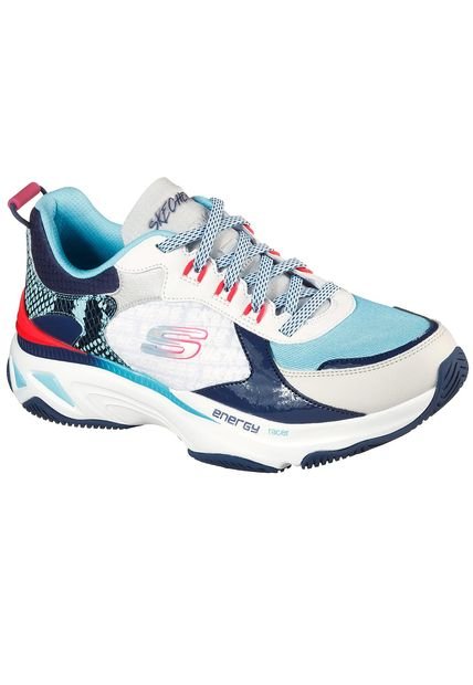 Tenis Skechers Energy Racer Oh So Cool Color Blanco/Negro Coral Para Mujer