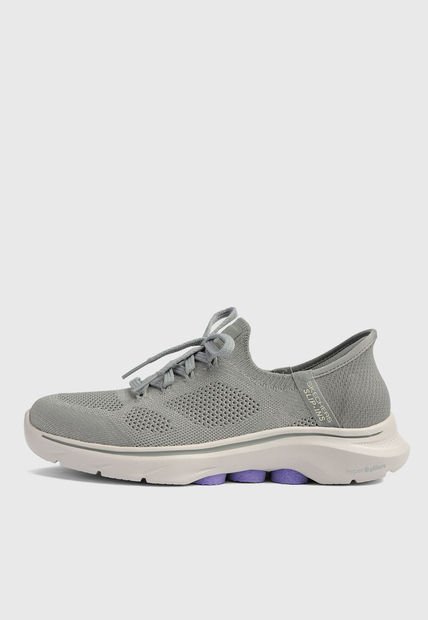 Tenis Walking Gris-Blanco-Violeta SKECHERS Go walk 7 - Via