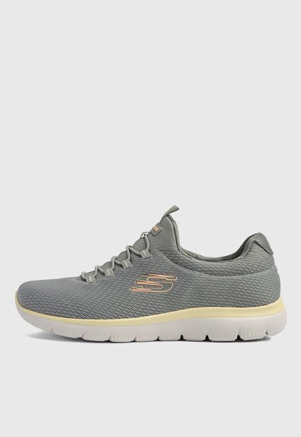 Tenis Lifestyle Gris-Blanco-Amarillo SKECHERS Summits