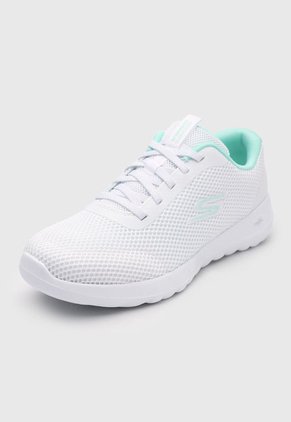 Tenis Training Blanco-Verde Menta  Skechers Go walk Joy