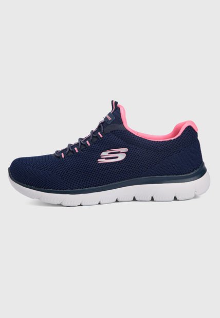 Tenis Running Azul-Rosa-Blanco Skechers - Compra Ahora | Dafiti Colombia