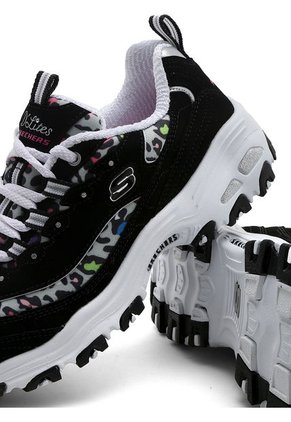 Tenis Lifestyle Negro-Blanco Skechers D'lites