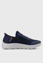 Tenis Lifestyle Azul Navy-Gris SKECHERS Slip-ins: GO WALK Flex de Skechers