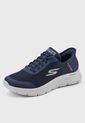 Tenis Lifestyle Azul Navy-Gris SKECHERS Slip-ins: GO WALK Flex de Skechers