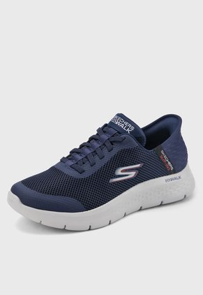 Tenis Lifestyle Azul Navy-Gris SKECHERS Slip-ins: GO WALK Flex