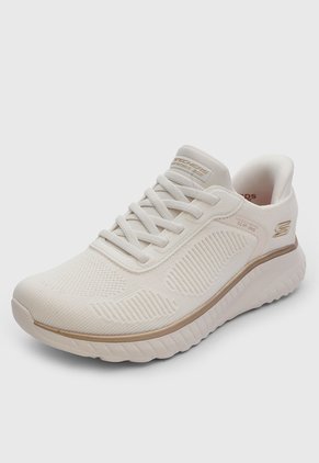 Tenis Lifestyle Skechers Bobs Squa Marfil