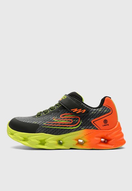 Tenis Lifestyle Negro-Naranja Neón-Amarillo Neón SKECHERS Vortex 2.0 - Quantroid