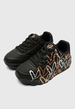 Tenis SKECHERS Uno Lite - Metallic Love Negro
