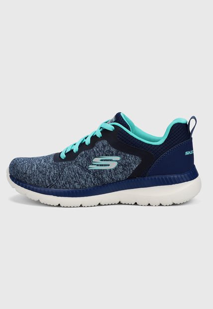 Tenis Training Azul-Verde-Blanco Skechers Bountiful Dreamy Vibes