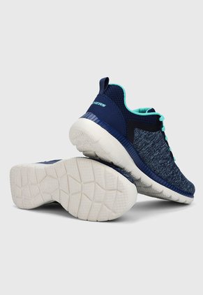 Tenis Training Azul-Verde-Blanco Skechers Bountiful Dreamy Vibes