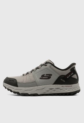 Tenis Trail Gris-Negro SKECHERS Escape Plan