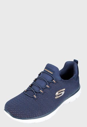 Tenis Training Azul-Dorado Skechers Brigth Bezer