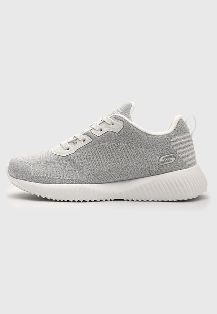 Tenis Training Gris-Blanco Skechers Bobs Squad Ghost Star