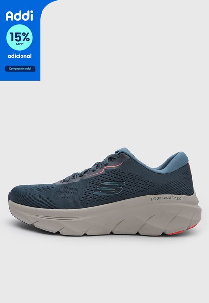 Tenis Walking Skechers D'Lux Walker 2.0 Azul