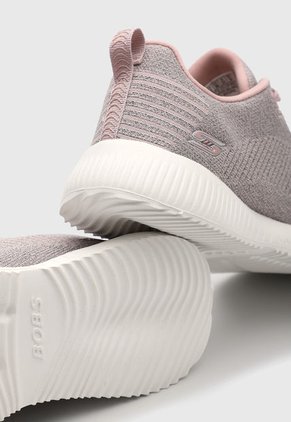 Tenis Training Palo Rosa-Blanco-Gris Skechers Bobs Squad - Ghost Star