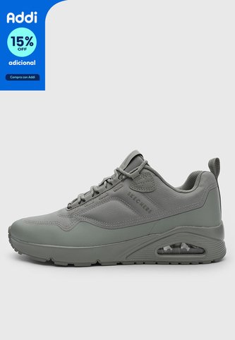 Tenis Lifestyle Skechers Sage uno Verde Grisáceo Skechers