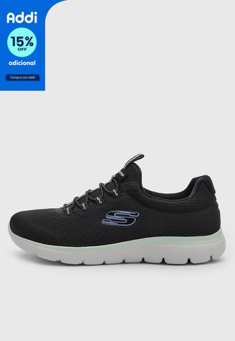 Tenis Lifestyle Skechers Summits - Summer Blush Negro Skechers