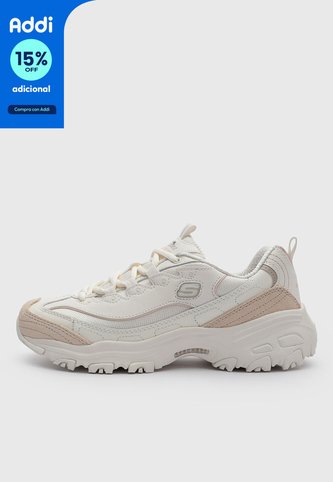 Tenis Lifestyle Skechers D'Lites Golden Chic Marfil Skechers