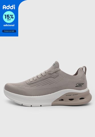 Tenis Lifestyle Skechers Bobs Sport Arc Waves 2.0  Taupe Skechers